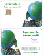 GSM SIM - Mint - France - Unbroken Chip - Lycamobile 5 Diff. - Andere & Zonder Classificatie