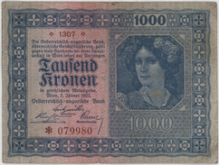 1000 Kronen - Österreich-Ungarn / Austria-Hungary - Year 1922 - Autres - Europe