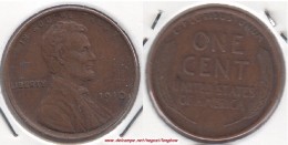 U.S.A. 1 Cent 1910 Lincoln Wheat Bronze Km#132 - Used - 1909-1958: Lincoln, Wheat Ears Reverse