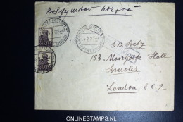 Russia Cover 1925 To London, Strip Of 2 Stamps. - Lettres & Documents