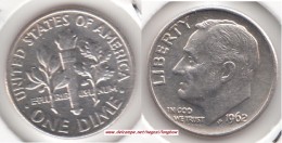 U.S.A. 1 Dime 1962 (Roosevelt  -Silver900) Km#195 - Used - 1946-...: Roosevelt