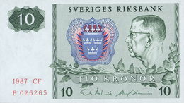 SWEDEN 10 KORONOR 1987 P-52e UNC [ SE52e ] - Schweden