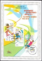 ISRAEL 2016 - "Rio 2016", The 31st Summer Olympic Games  - 3 Stamps With Tabs - Souvenir Leaf - Eté 2016: Rio De Janeiro