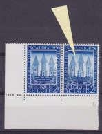 Belgie 1956 Scaldis VARIETEIT Vak Boven Toren Cat 990-V2 ** Mnh (31071) - Autres & Non Classés
