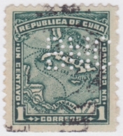 1917-295 CUBA REPUBLICA. 1914. Ed.195. MAPA DE CUBA. PERFINS "BNC" BANCO NACIONAL DE CUBA. - Nuovi