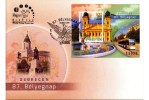 HUNGARY-2014. FDC Souvenir Sheet - 87th Stamp Day, Debrecen / Reformed Great Church MNH!!! - Iglesias Y Catedrales