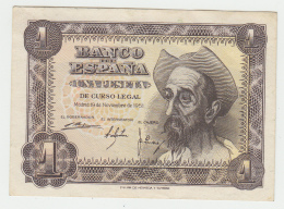 SPAIN 1 PESETA 1951 AXF Pick 139 - 1-2 Pesetas