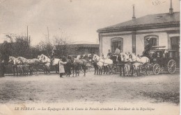 78 - LE PERRAY - Les Equipages De M.le Comte De Potocki Attendant Le Président De La République - Le Perray En Yvelines