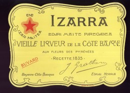 B030 BUVARD - Liqueur IZARRA - Liqueur & Bière