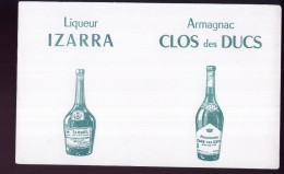 B036 BUVARD -  LIQUEUR IZARRA - ARMAGNAC CLOS DES DUCS - Liqueur & Bière