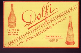 B046 BUVARD -  DOLFI  - LA PRUNA Eaux De Vie De Fruits D'Alsace - FRAMBERRY Liqueur De Framboises - Liqueur & Bière
