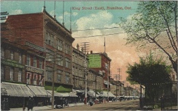 HAMILTON - King Street (East) - Colored Card - Ed. Valentine & Sons Publishing Co., Montréal & Toronto - Hamilton
