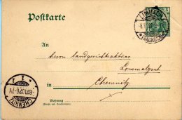 Limbach Oberfrohna - Ganzsache 1902 Gelaufen Nach Chemnitz - Limbach-Oberfrohna