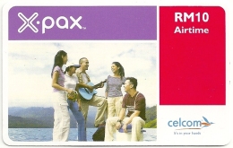 Malaysia - Celcom X-pax - At The Sea - GSM Refill 10RM, Exp. 20.11.2007, Used - Malasia