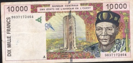 IVORY COST P114Ag 10.000 = 10000 FRANCS 1998 F-VF 4 P.h. ! - Elfenbeinküste (Côte D'Ivoire)