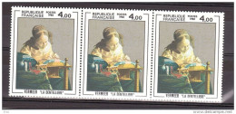 VARIETE BANDE X 3 N 2231 ** NUANCES DE COULEURS  DIFFERENTES X 3 TIMBRES PASSANT DE BRUN A JAUNE  - VOIR DESCRIPTIF - Unused Stamps