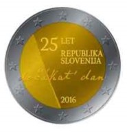 Slovenië  2016    2 Euro Commemo 30 Jaar Onafhankelijkheid     UNC Uit De Rol  UNC Du Rouleaux !! - Slovenia