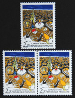 VARIETE DUN   N 2395 **  2 TBS  COULEUR JAUNE AU LIEU DE OR - TRES VISIBLE AU SCANN - Unused Stamps