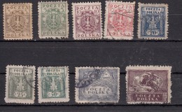 Pologne Du Nord Valeurs En Fennigy  9 Valeurs - Used Stamps