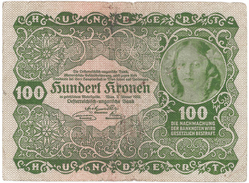 Hundert Kronen / 100 Kronen - Österreich-Ungarn / Austria-Hungary - Year 1922 - Autres - Europe