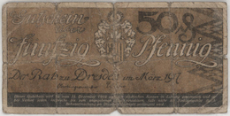 50 Pfennig - Dresden - German Empire - Year 1917 - Other & Unclassified