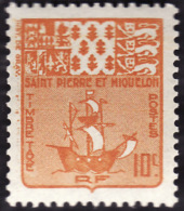 ST PIERRE ET MIQUELON   -  Taxe 67 - 10c Orange - NEUF** - Timbres-taxe