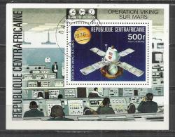 CENTRAL AFRICA 1976 - OPERATION VIKING ON MARS - SOUVENIR SHEET - USED OBLITERE GESTEMPELT USADO - Africa