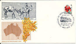Australia Philatelic Cover Special Postmark PACKHORSE MAIL Brisbane 1972 Centenary Of Brisbane G.P.O. 28-9-1972 With Cac - Covers & Documents