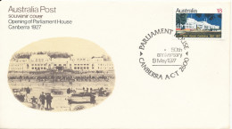 Australia Souvenir Cover Special Postmark Parliament House Canberra 50th Anniversary 9-5-1977 With Cachet - Covers & Documents