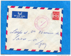 MARCOPHILIE-lettreFM  Avion -SENEGAL--cad DAKAR 1957-sur Tp FM +cachet  Regt Artillerie Colo +pour Françe - Covers & Documents