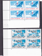 1995 - Compagnie Franco-Roumaine De Navig. Aerienne Mi 5071/72 Et Yv P.A. 319/320,MNH IN BLOCK OF FOUR - Ongebruikt