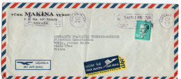 Turquie--1965-Lettre De BAKANKLAR Pour PARIS-(France)--timbre Seul Sur Lettre Personnalisée--cachet - Lettres & Documents