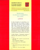 VATICANO - 1995 - Nuovo - Programma Filatelico E Numismatico - Covers & Documents