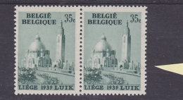 Belgie 1938 Tentoonstelling Van Het Water 35c VATIETEIT Horizontale Lijn  ** Mnh (31119) - Autres & Non Classés