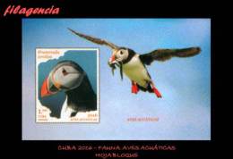 CUBA MINT. 2016-21 FAUNA. AVES ACUÁTICAS. HOJA BLOQUE - Neufs