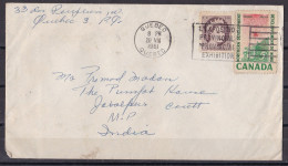 CANADA, 1961, Cover From Canada To India,  2 Stamps, Queen - Brieven En Documenten