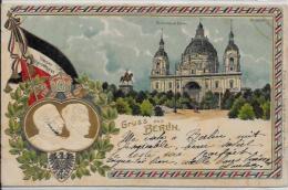 CPA LITHO Gruss Allemagne Germany Circulé Berlin Gaufré Kaiser - Other & Unclassified
