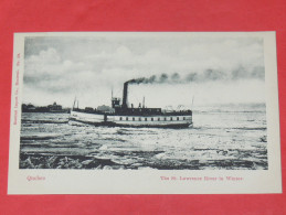QUEBEC   1902  THE ST LAWRENCE RIVER IN WINTER   CIRC NON EDITION - Québec - Les Rivières