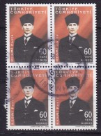 Turkey Dienstmarke 2006 Mi. 252, 60 K Kemal Atatürk 4-Block !! - Timbres De Service