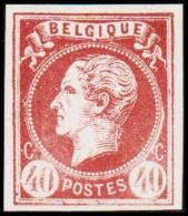 1865. Leopold I. BELGIQUE POSTES 40 CENTIMES Essay. Brown.     (Michel: ) - JF194607 - Proofs & Reprints