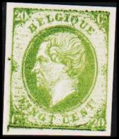 1865. Leopold I. BELGIQUE VINGT CENTs 20 Cs Essay. Green     (Michel: ) - JF194553 - Proeven & Herdruk