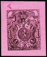 1866. Weapon.1 CENT. Essay. Black On Rosa Paper.  (Michel: 20) - JF194643 - Proofs & Reprints