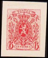 1866. Weapon.6 CENTIMES. Essay. Red. (Michel: ) - JF194681 - Proeven & Herdruk