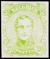 1860. Leopold I. Medailion. 20 CENT Essay. Green (Michel: ) - JF194379 - Probe- Und Nachdrucke