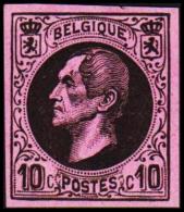 1865-1866. Leopol I. 10 CENTS Essay. Black On Rosa Paper. (Michel: ) - JF194386 - Proofs & Reprints