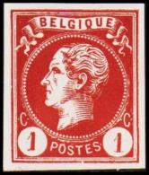 1865-1866. Leopol I. BELGIQUE POSTES 1 CENT Essay. Redbrown. (Michel: ) - JF194483 - Probe- Und Nachdrucke