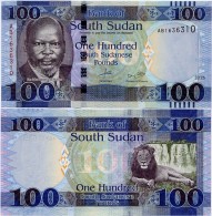 SOUTH SUDAN     100 South Sudanese Pounds    P-15a     2015     UNC  [ Sud - Sur ] - Zuid-Soedan