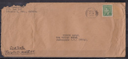 CANADA, 1950, Cover  From Canada To India,  1 Stamp - Storia Postale