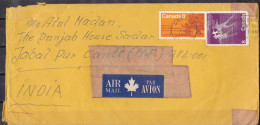 CANADA, 1973, Airmail Cover  From Canada To India,  2 Stamps, - Brieven En Documenten