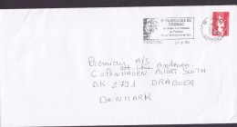 France Slogan Flamme "9e Floralies De Cognag" COGNAC 1996 Cover Lettre Denmark Marianne - 1989-1996 Bicentenial Marianne